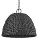 Rue 3 Light 21 inch Natural Black Outdoor Pendant